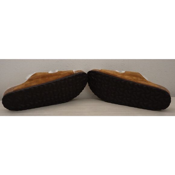 Birkenstock Women's 9 Men's 7 Mink Brown Arizona Shearling Suede Sandals - Picture 4 of 15